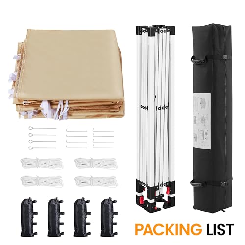 Yaheetech 10x10 Pop Up Canopy with 4 Removable Sidewalls, White F109731