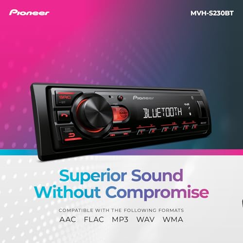 Pioneer MVH-S322BT Bluetooth Car Stereo with USB/AUX Inputs O800203