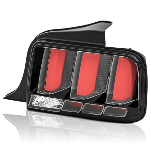 LED Tail Lights for 2005-2009 Ford Mustang, Black Housing Clear Lens B2978