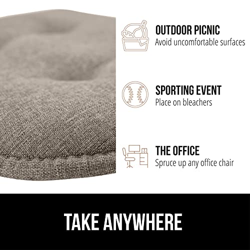 GORILLA GRIP Slip Resistant Chair Cushions, Memory Foam, Set of 2, Beige W525