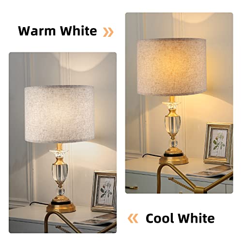 Beige Linen Drum Lamp Shades Set of 2 for Table, Floor & Pendant Lamps N3875