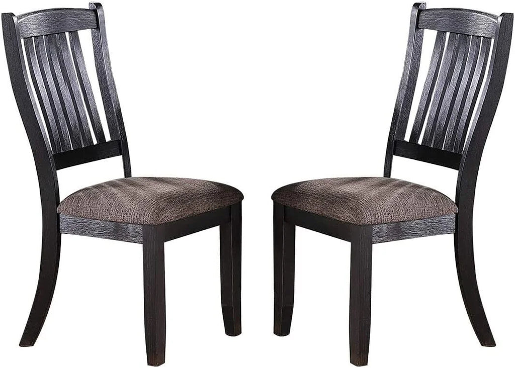 Modern Set of 6 Fabric Upholstered Dining Chairs Dark Coffee P715288