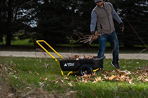 Gorilla Carts GCR-4 Poly Dump Cart, 2-Wheel Garden Wagon, 4 cu ft, 300 lb Capacity R599423