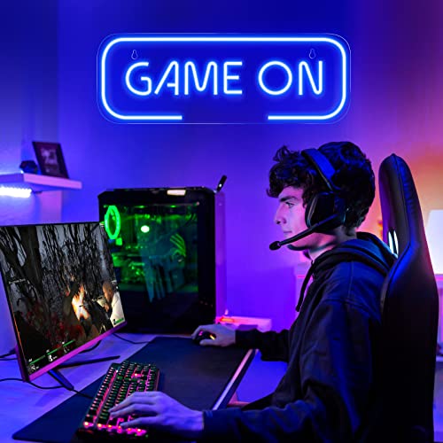 Kavaas Gaming Neon Sign Mushroom Wall Decor for Game Room, Red K6405