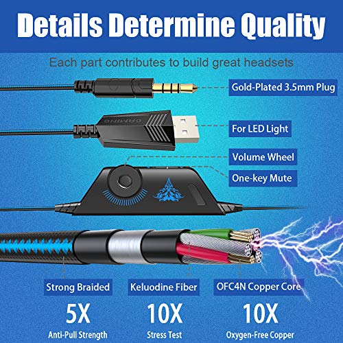 BENGOO G9000 Stereo Gaming Headset for PS4 PC Xbox One PS5, Noise Cancelling Over Ear with Mic U80966