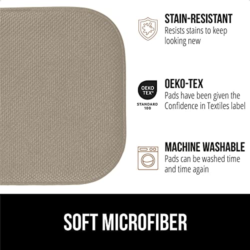 GORILLA GRIP Slip Resistant Chair Cushions, Memory Foam, Set of 2, Beige W525