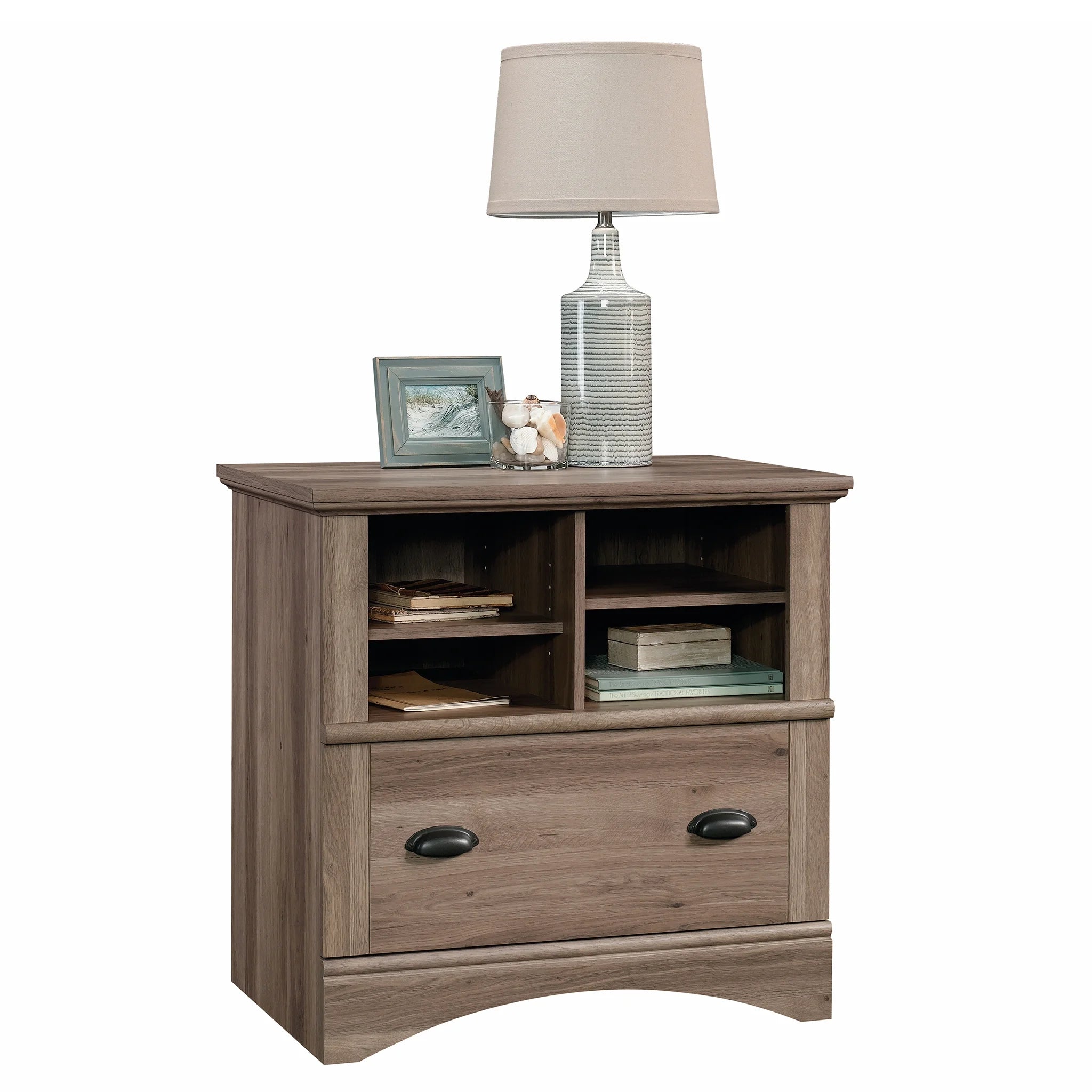 Sauder Harbor View Lateral File, Salt Oak Finish P344003