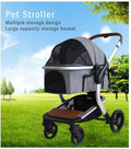 Upgraded for Small Medium Dogs Pet Stroller for Cats Dogs Separable Dog Cat Stroller Buggy Lightweight Folding Carrage 4 Wheel Travel, Grey a