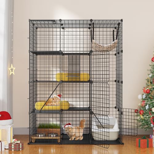 YITAHOME 4-Tier Cat Enclosure with Hammock for Indoor Cats L4976