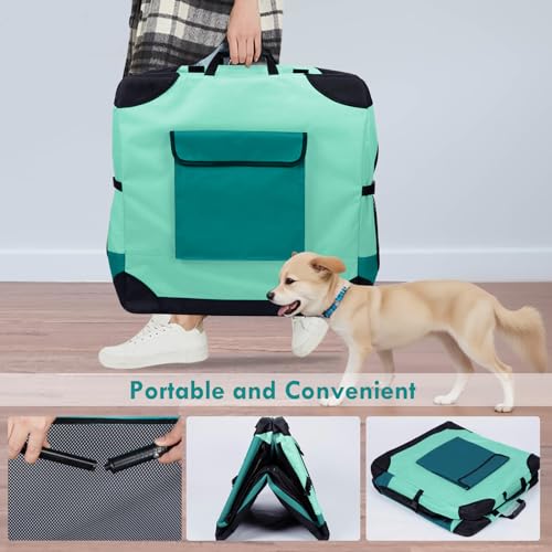 Ownpets Collapsible Dog Crate 42 inch Portable Travel Pet Kennel O75502