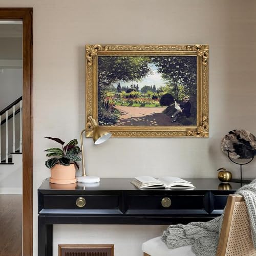 12x16 Wood Canvas Frame Gothic Ornate Black for Wall Art D3778