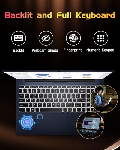 NIMO 15.6 IPS FHD Laptop, 16GB RAM 1TB SSD, Intel Pentium N100, Backlit Keyboard, Win 11 E701