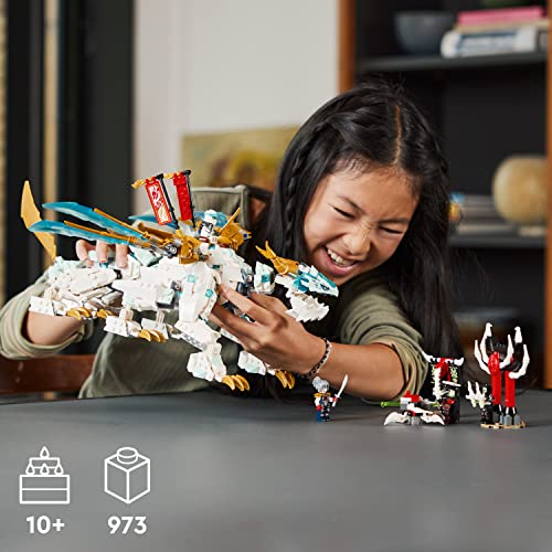 LEGO NINJAGO Zane’s Ice Dragon Creature 71786, 2in1 Building Toy with 5 Minifigures R26456
