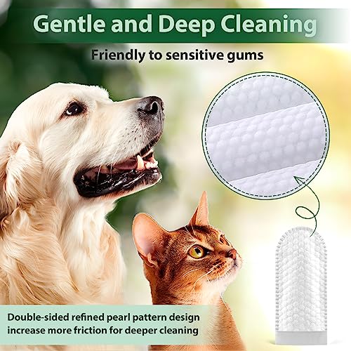 LANBEIDE Pet Teeth Cleaning Wipes for Dogs & Cats, 60 Counts K47012