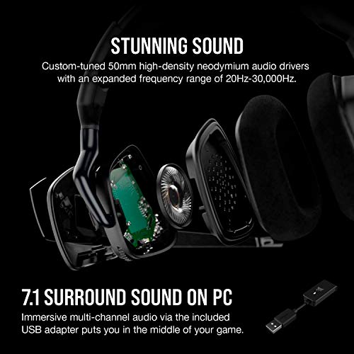 CORSAIR VOID RGB ELITE Wireless Gaming Headset, White C928