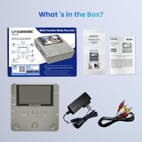 VHS to DVD Recorder with 10 DVDs & AV Cable L66704