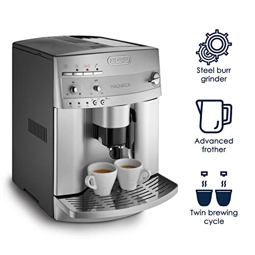 De'Longhi Magnifica Evo Automatic Espresso & Coffee Machine with Milk Frother, Silver Z699