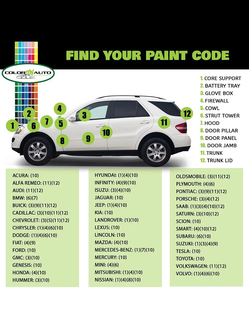 Chevrolet WA841S Synergy Green Metallic Base Coat Automotive Paint Aerosol C31899