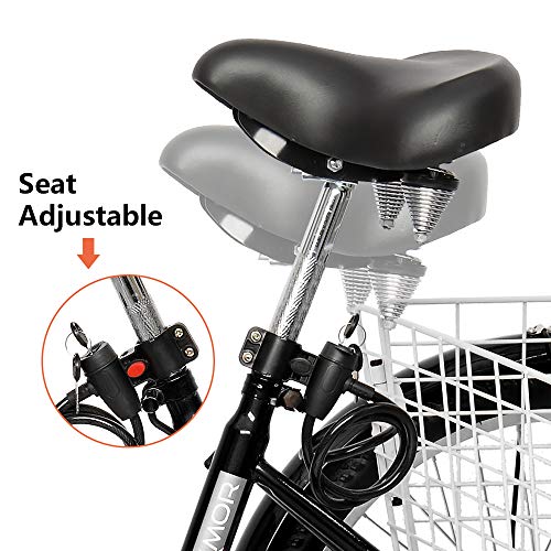 PEXMOR Adult Tricycle 7 Speed, 24/26 Inch 3 Wheel Bike with Baskets V3858