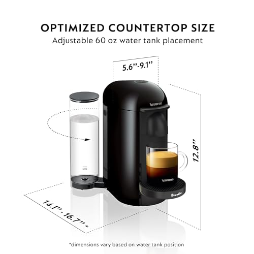 Nespresso Vertuo Plus Coffee and Espresso Maker by Breville, Ink Black H750
