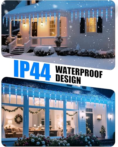 Icicle Lights for Outside with Remote, 30ft 150 LED, Cool White X82678