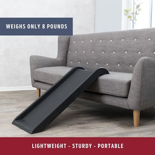 TRIXIE 39-in Portable Pet Ramp, Non-Skid, Black N676969