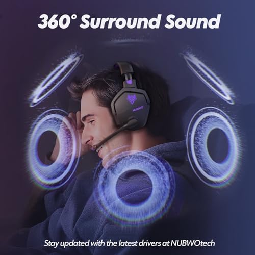NUBWO G06 Dual Wireless Gaming Headset with Microphone for PS5, PS4, PC O599