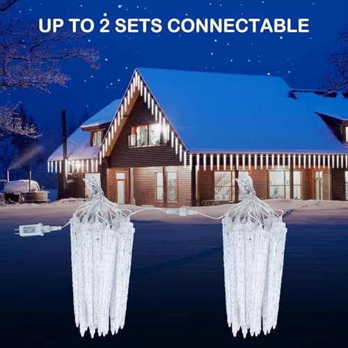 Brightown Christmas Meteor Shower Lights Outdoor 30ft 720 LED Waterproof Blue T277924