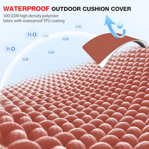 Favoyard Outdoor Chair Cushions 19"x19"x2" Set of 4 Waterproof U573530