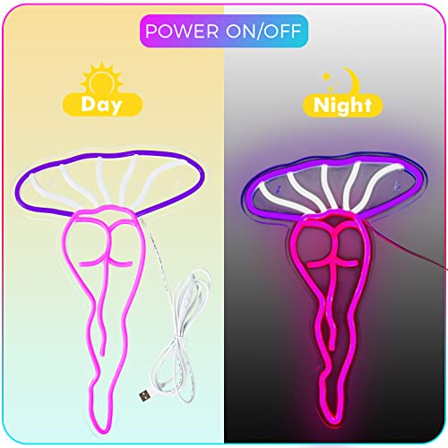 Lady Mushroom Neon Light LED USB Sign for Bedroom Wall Decor K854110