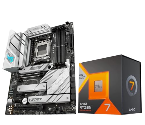 AMD Ryzen 7 7800X3D Desktop Processor with ASUS ROG Strix B650E-F Gaming WiFi Motherboard M47349
