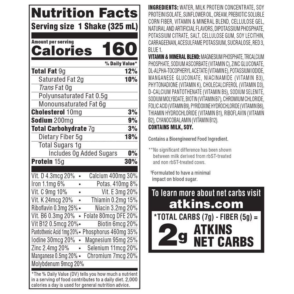 Atkins Gluten Free Protein Shake, Strawberry, 15 Pk. R10418