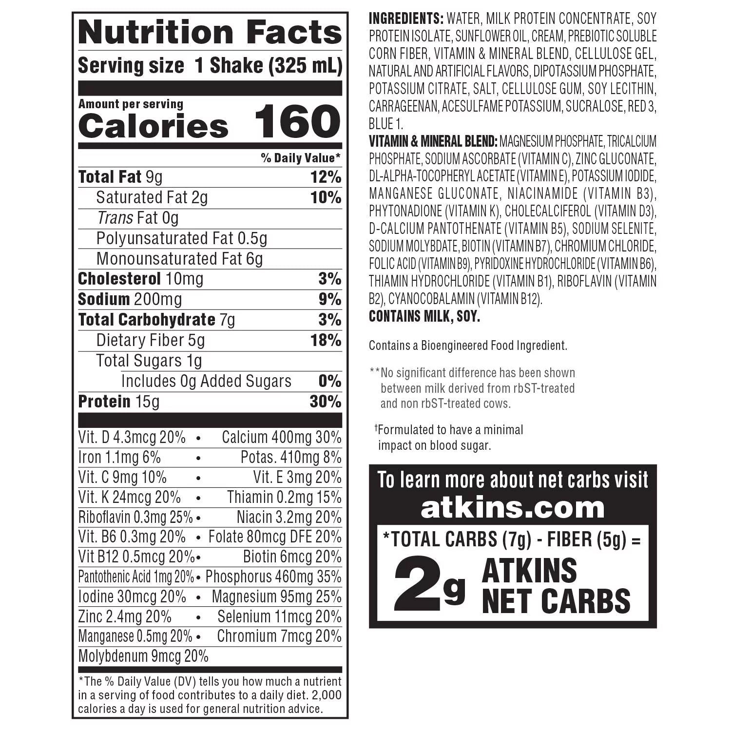 Atkins Gluten Free Protein Shake, Strawberry, 15 Pk. R10418