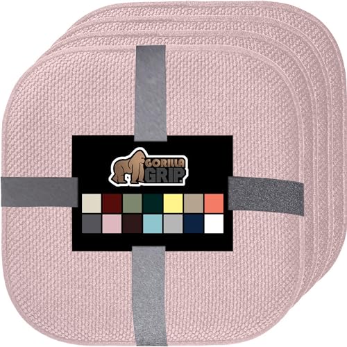 GORILLA GRIP Slip Resistant Chair Cushions, Memory Foam, Set of 2, Beige W525