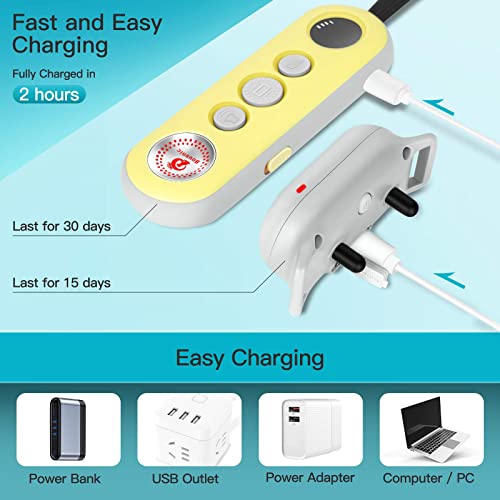 Bousnic Dog Training Collar with Remote - Waterproof Rechargeable for Small to Large Dogs M220