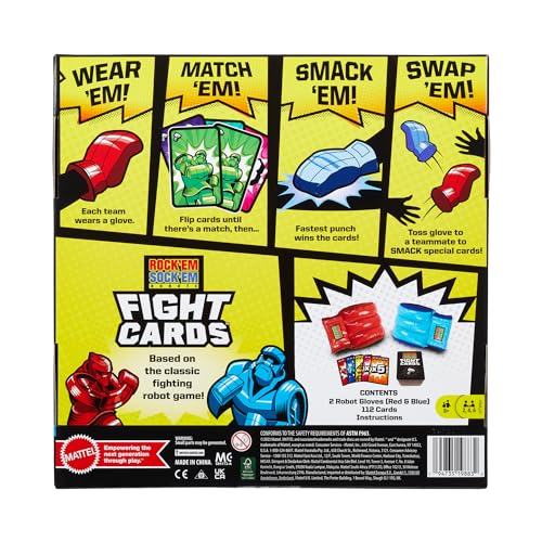 Mattel Games Rock 'Em Sock Em Robots Boxing Ring Game T90174
