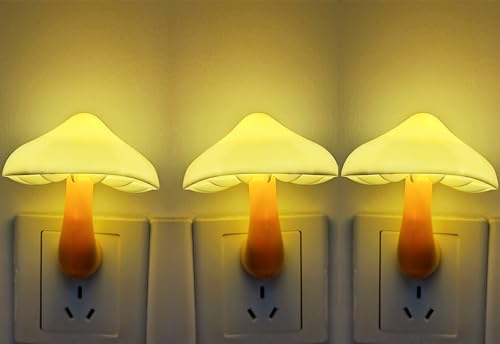 AUSAYE 5Pack Sensor LED Night Light Plug in Mushroom Lamp for Bedroom G797882