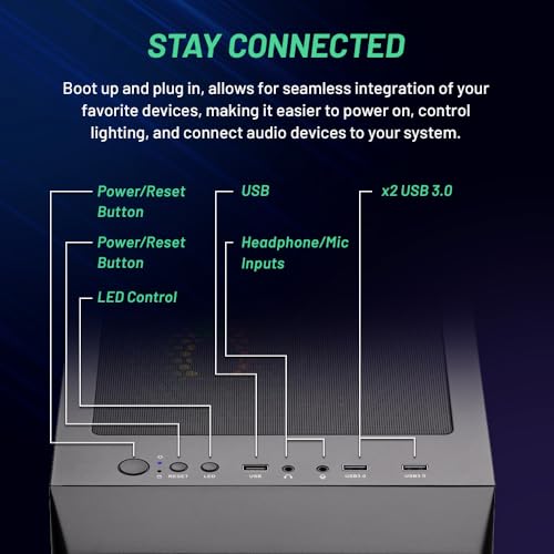 Skytech Gaming Nebula Gaming PC Desktop, AMD Ryzen 5 3600, GTX 1650, 16GB RAM, 500GB SSD, Black N7819