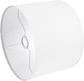 White Lamp Shade, Large Drum Lampshade 13" Top x 13" Bottom x 11" High (Spider), Replacement Lamp Shade Natural Linen Hand Crafted for Table Lamps Floor Lamps Chandelier Lamp, Easy Assembly Required