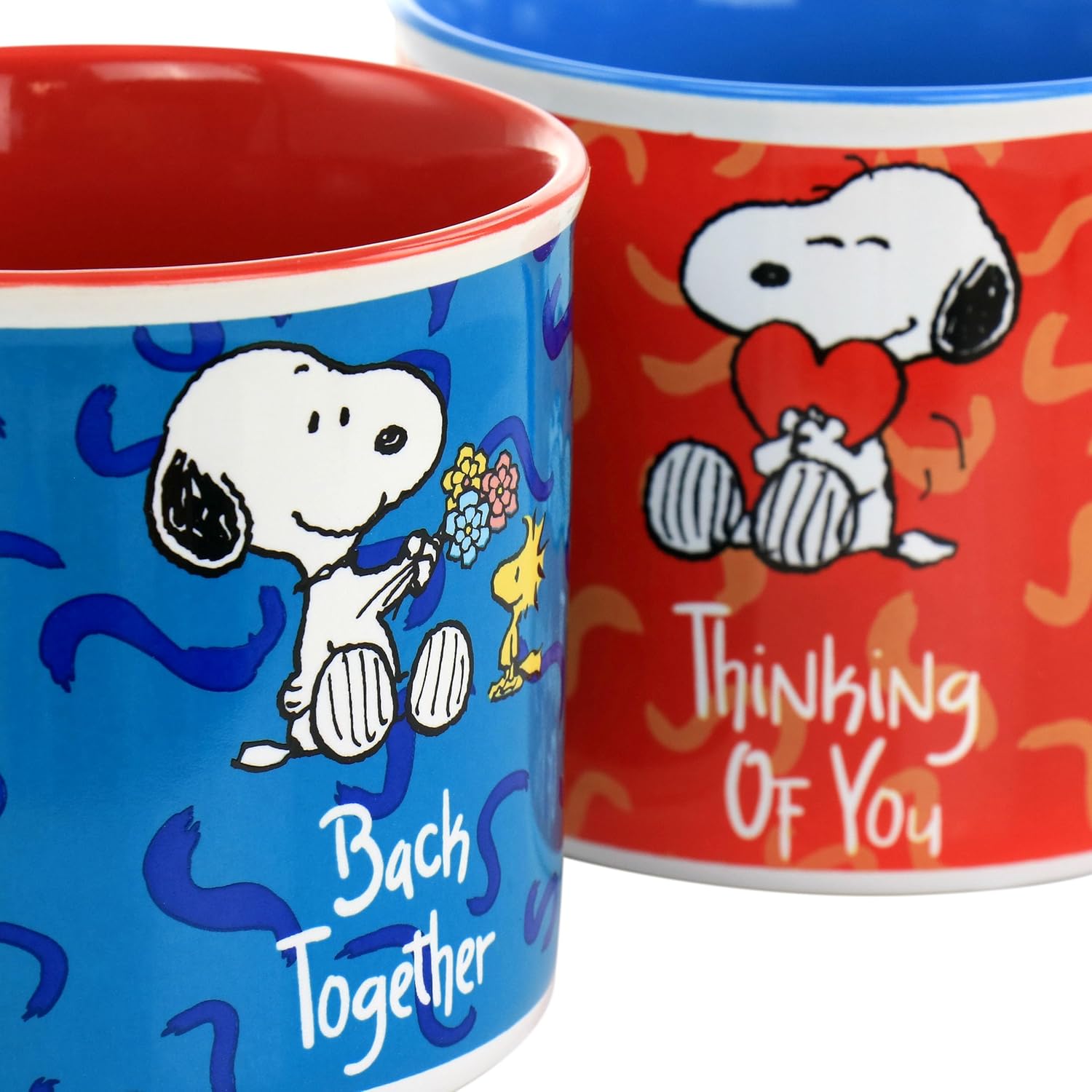 Gibson Peanuts Snoopy Songs 4-Piece 21oz Stoneware Mug Set K835