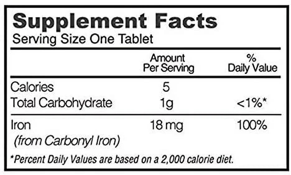 Ferretts Iron 18mg Chewable Tablets 60 Count X39611