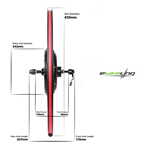 EBIKELING Waterproof Ebike Conversion Kit 700C Front or Rear Wheel 1500W C50739