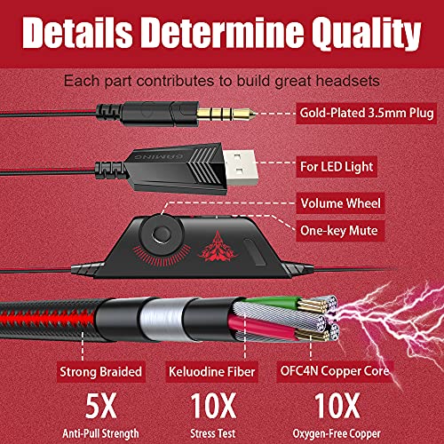 BENGOO G9000 Stereo Gaming Headset for PS4 PC Xbox One PS5, Noise Cancelling Over Ear with Mic U80966