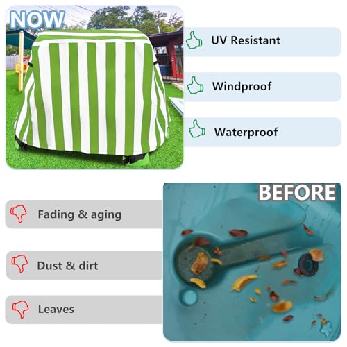 Kids Water Table Cover Outdoor Play Heavy-Duty 600D Waterproof Blue Q47935