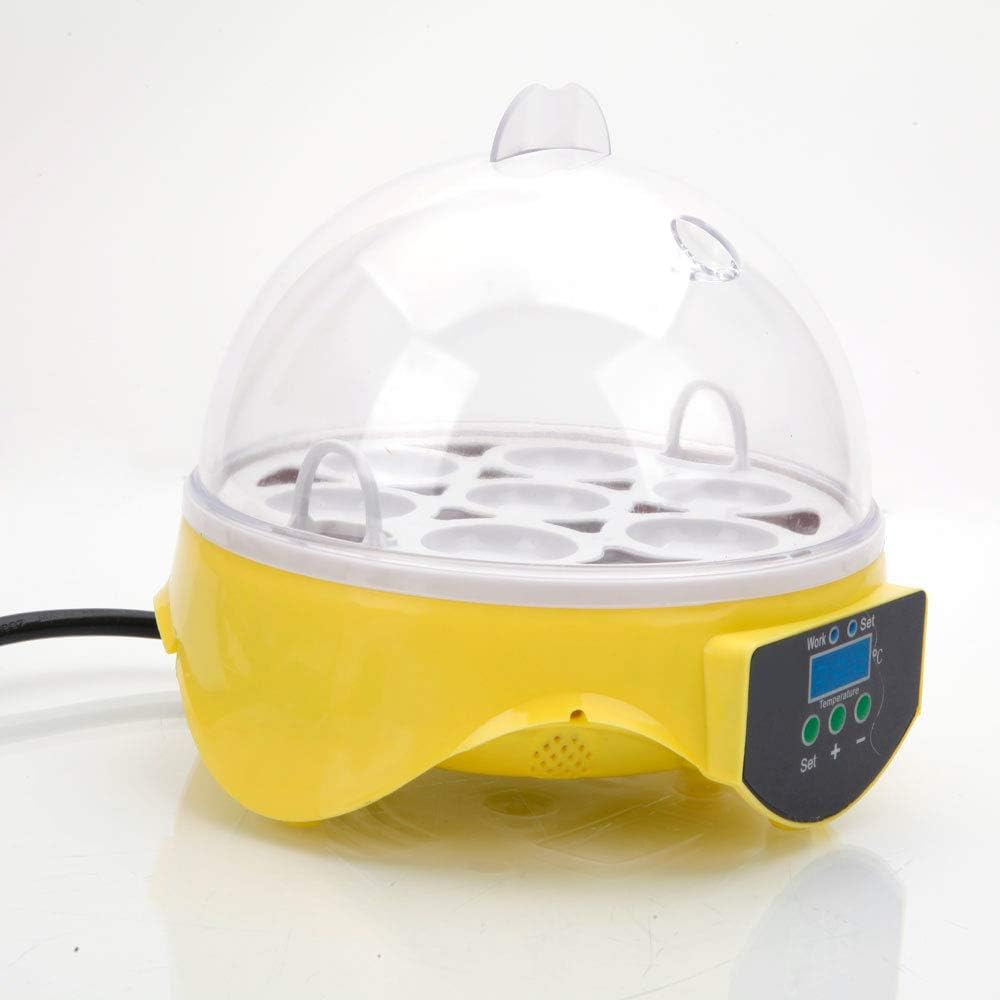 7-Egg Mini Poultry Electric Incubator Yellow P182494