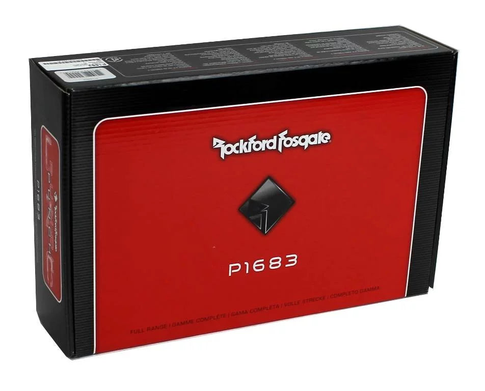 Rockford Fosgate P1683 6x8" 260W 3-Way Car Coaxial Speakers, 4 Pack D547