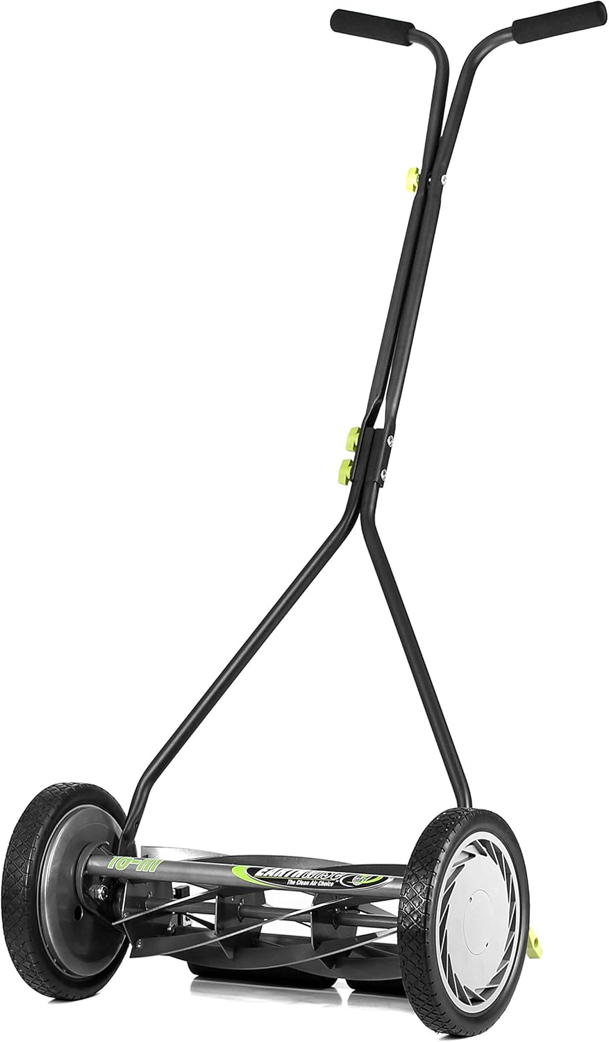 Earthwise 16-Inch 7-Blade Push Reel Lawn Mower with Grass Catcher Bundle W494216