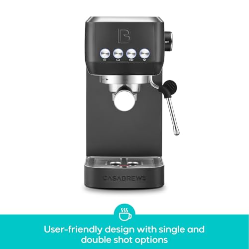 CASABREWS 3700 Essential Espresso Machine 20 Bar, Stainless Steel, Silver D8468