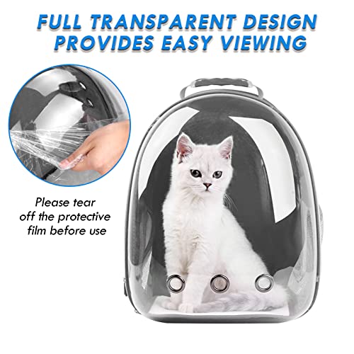 Expandable Cat Carrier Backpack for Small Dogs, Airline Approved, Black C8026