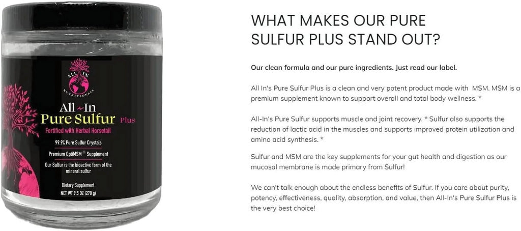 Pure Sulfur Supplement - 60 Servings O169